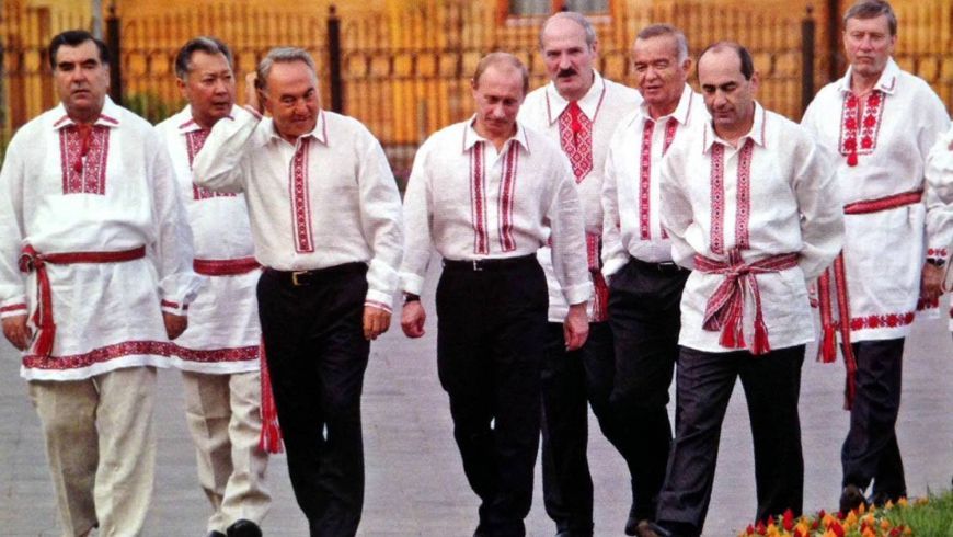 Руководители большинства стран СНГ (без Украины) в русских вышиванках в Кремле, 2010-е